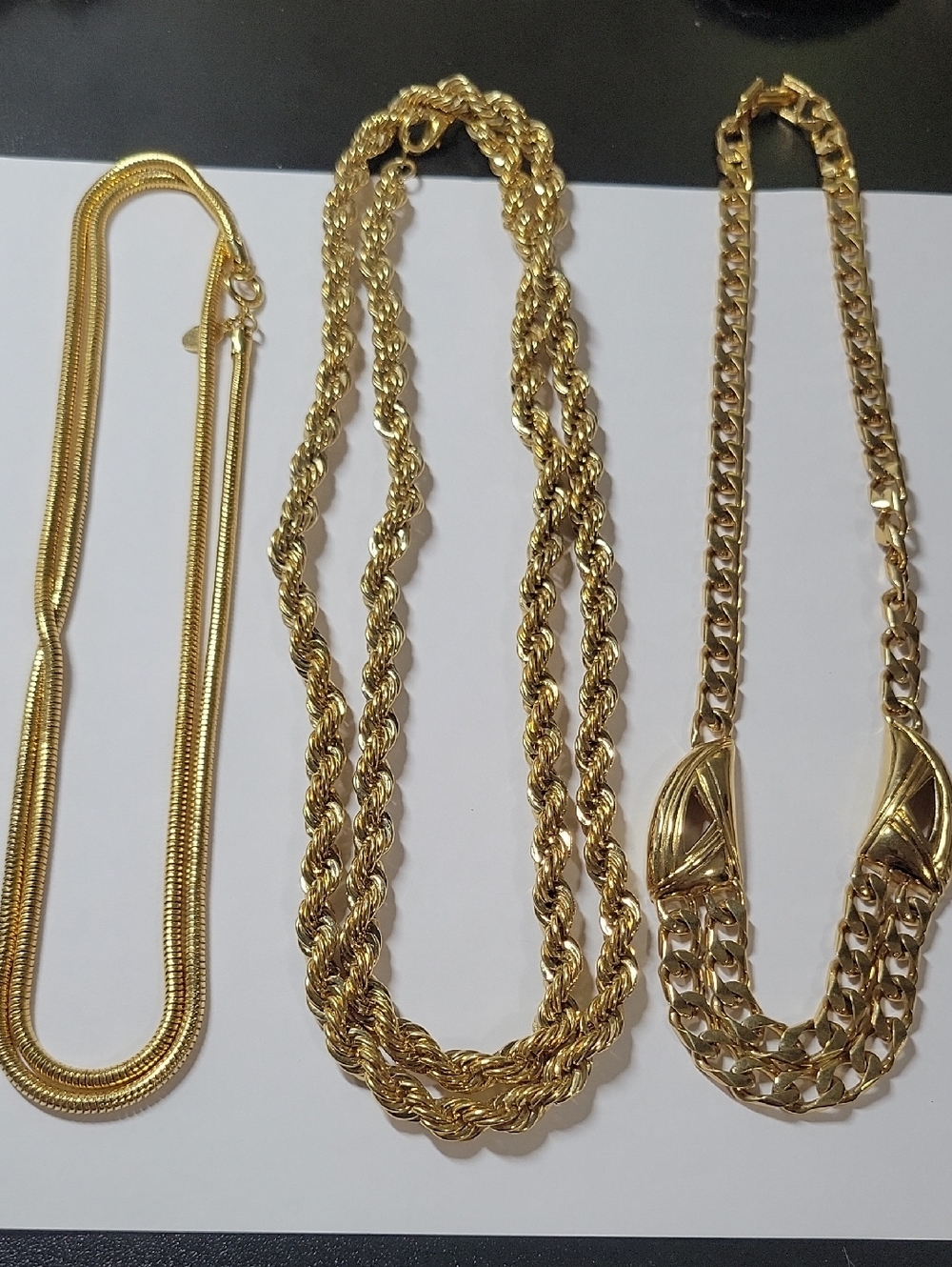 Gold-Tone Women's Rope and Chain Necklace Set